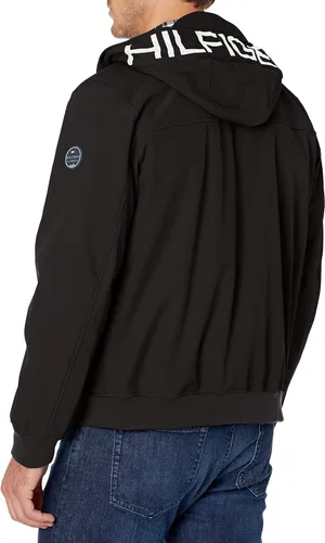 Vista 3 de Tommy Hilfiger - Chaqueta impermeable con capucha para hombre ligera para lluvia