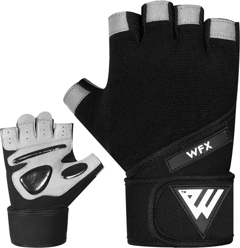 Vista 7 de WFX Gym Gloves Training Weight Lifting Gloves for Men Women Wrist Support Padded Extra Grip Palm Protection Fitness Workout Gloves