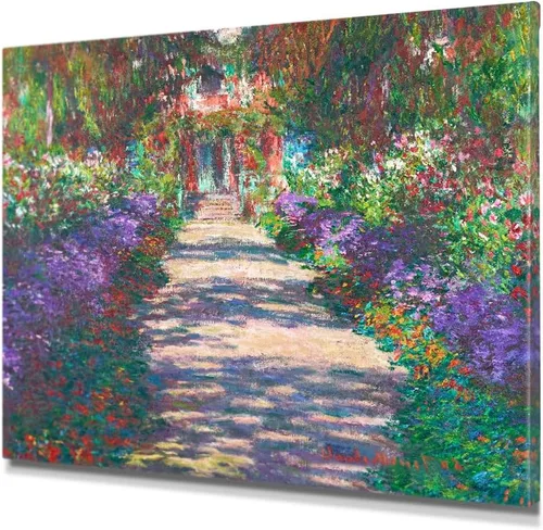 Vista 37 de IPIC - Reproducción artística de los lirios de agua de Claude Monet 1906, impresiones giclée coinciden con el marco dorado clásico, arte de pared