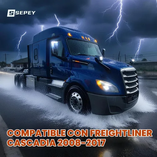 Vista 2 de SEPEY - Espejo superior para Freightliner Cascadia 2008-2017, repuesto con calor de descongelación