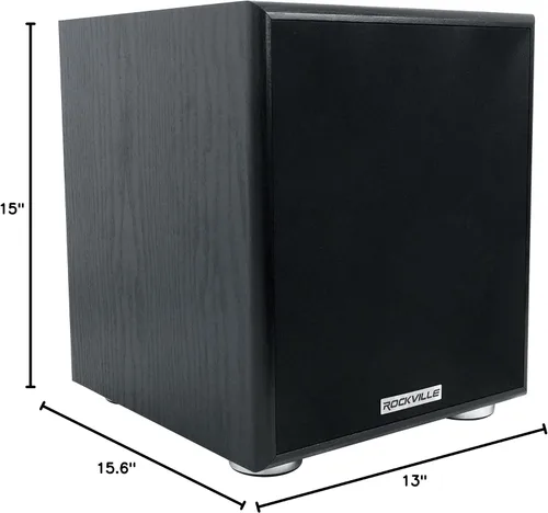 Vista 7 de Rockville Rock Shaker 6.5 Negro 200 W pico/100 W RMS amplificador eléctrico para cine en casa, Clase-D, Crossover ajustable, 20Hz-200Hz, diseño