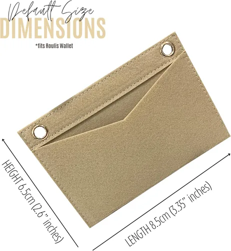 Vista 3 de Roulis Slim Wallet Strap Insert Constance Conversion Kit with Gold Chain Roulis Slim Wallet Insert Wallet on Chain (Lime, 120cm Gold Chain)
