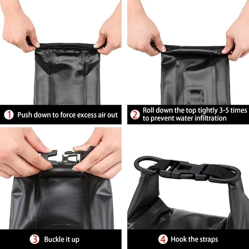 Vista 9 de Kit de Primeros Auxilios Impermeable con Tapa Enrollable para Barco, Kit de Emergencia con Contenidos Impermeables para Pesca, Kayak, Canotaje