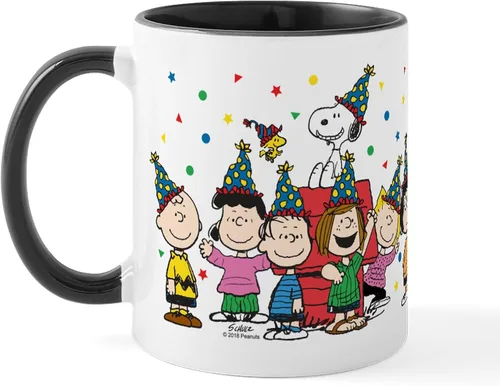 Vista 3 de CafePress Peanuts Gang Birthday - Taza de cerámica de 11 oz (11.0 fl oz)