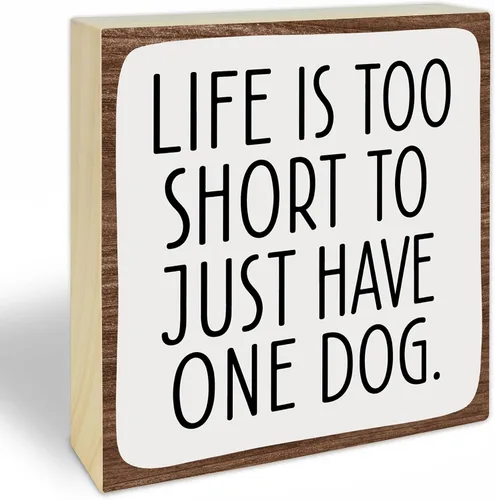 Vista 8 de 4x4 Funny Cat Wooden Block Sign, Spoiled Cats Live Here