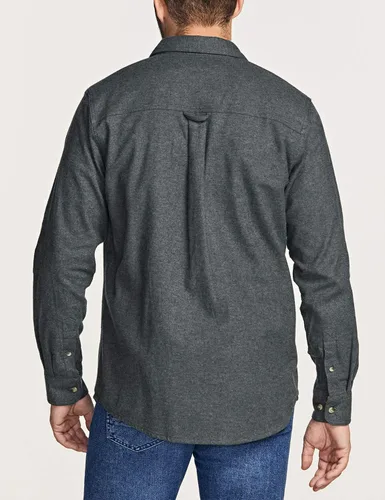 Vista 5 de CQR - Camisa de franela de algodón a cuadros con botones y manga larga para hombre, algodón cepillado suave, camisa de estilo informal