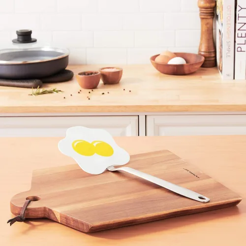 Vista 4 de Tovolo Spatulart - Turner de huevo frito con mango de acero inoxidable