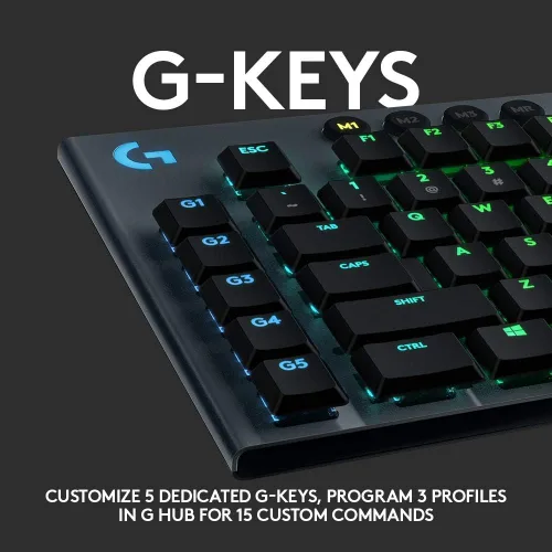 Vista 6 de Logitech G815 RGB Teclado mecánico para juegos lineal renovado