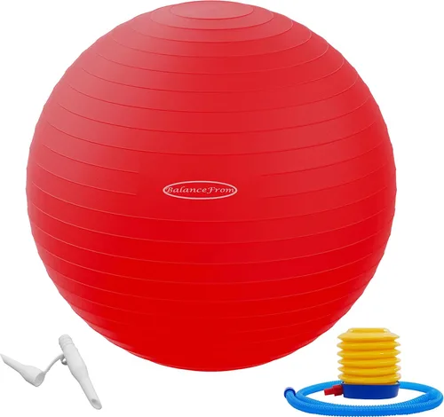 Vista 15 de Fitvids Pelota de ejercicio antiestallido y antideslizante, pelota de yoga, bola de fitness, bola de parto con bomba rápida