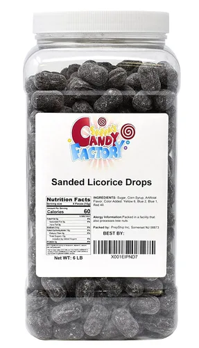 Vista 11 de Sanded Lemon Drops Old Fashioned Hard Candy 6 Lbs Sin gluten, viene en frasco, 6 libras