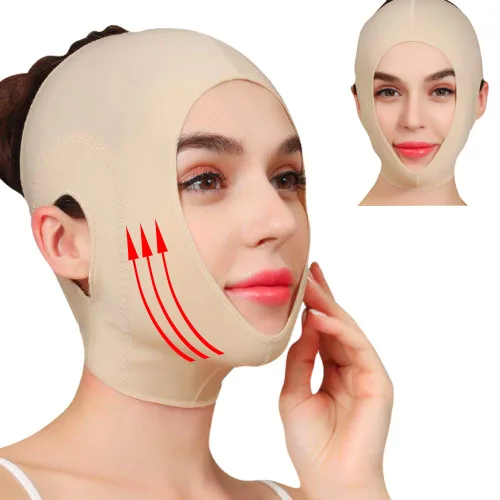 Vista 9 de Correa reutilizable para adelgazar la barbilla, cinta de elevación de la cara, máscara facial de elevación de línea V, reductor de doble barbilla