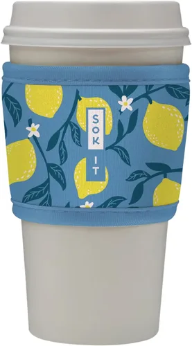 Vista 78 de Sok It HotSok Coffee & Tea - Funda de neopreno con aislamiento reutilizable (floral abstracto)