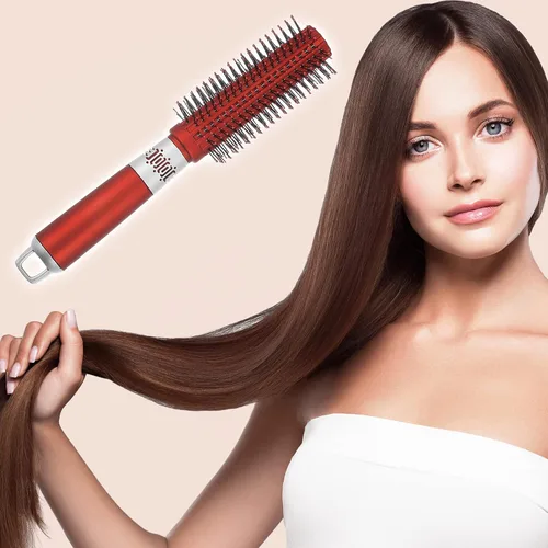Vista 3 de VOCOSTE Peines para el cabello, cepillo de pelo redondo húmedo y seco, rojo