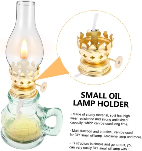 Vista 8 de Uonlytech Cabeza de lámpara DIY Base de lámpara de queroseno Soporte de lámpara de luz de aceite Soporte de lámpara de aceite Soporte de lámpara