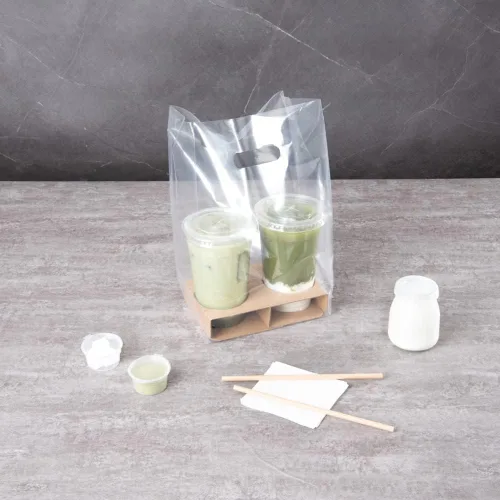 Vista 6 de Restaurantware - Bolsa de plástico transparente para llevar, paquete de 100
