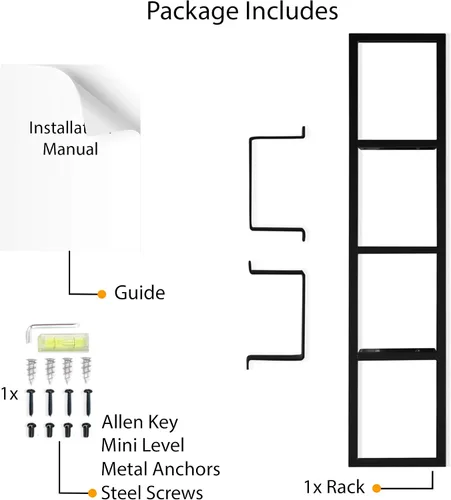 Vista 7 de You Have Space Estante de almacenamiento de CD y DVD para pared, estante de almacenamiento de medios de almacenamiento de 34 pulgadas y organizador