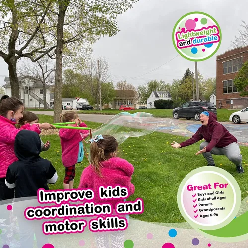 Vista 4 de WOWmazing Kit Grab-N-Go: Incluye varita, concentrado de burbujas gigante, cubo y folleto de consejos y trucos Juguete al aire libre para niños