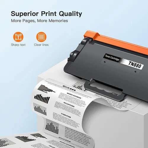 Vista 2 de E-Z Ink Cartucho de tóner de repuesto compatible para Brother TN880 Cartucho de tóner de súper alto rendimiento TN 880 TN-880 MFC-L6900DW HL-L6200DW
