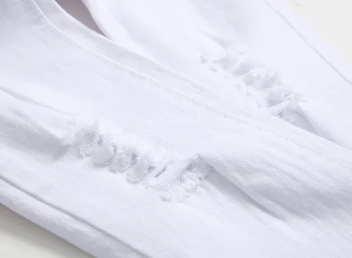 Vista 7 de Jeans ajustados para niño, elásticos, de aspecto desgastado y desgarrado
