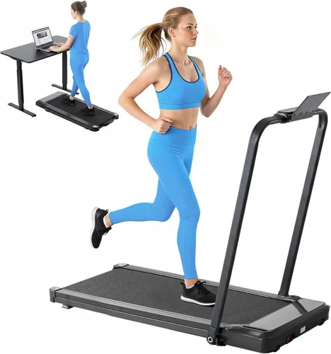 Vista 9 de Walking Pad Under Desk, 3 in 1 Portable Treadmills for Home Small Space Negro