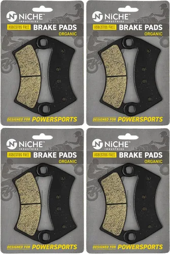 Vista 8 de NICHE Juego de pastillas de freno delanteras y traseras de acero aleado para Polaris Ranger 500 570 800 2205949 2203747 1911228 orgánico