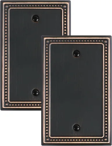 Vista 92 de Paquete de 2 cubiertas de placa de interruptor de luz de doble palanca, cubiertas decorativas de placa de doble interruptor Pearls, placa de pared