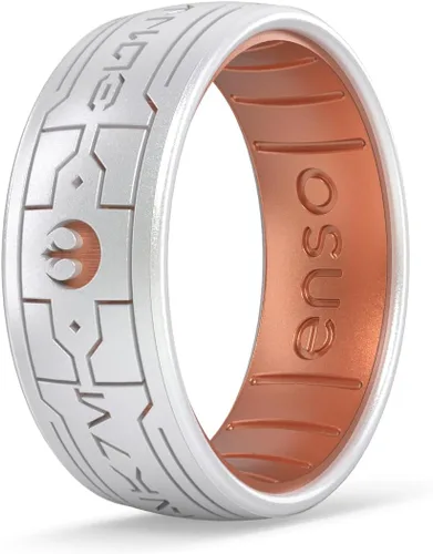 Vista 19 de Enso Rings Anillo de boda de silicona – Diseños grabados de Star Wars – Ajuste cómodo – Hecho en Estados Unidos – Ideal para uso activo