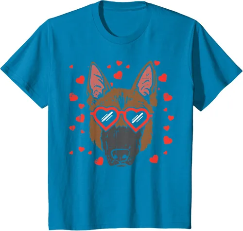 Vista 91 de Camiseta de regalo para perro con cara de pastor alemán, Negro, S