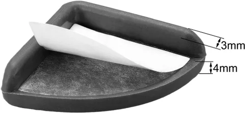 Vista 3 de uxcell Protectores de esquina para muebles, protectores de esquina para mesa, adhesivos de silicona suave, color negro, 1.181x1.181x0.354 in, 28