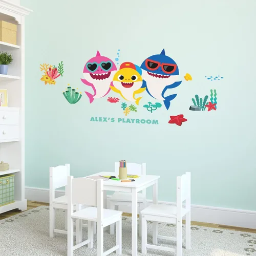 Vista 6 de RoomMates RMK4303SCS Baby Shark - Calcomanías de pared para despegar y pegar