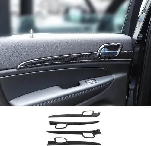 Vista 8 de Hoolcar Kit de Moldura del Panel del Tablero de la Consola Central y Kits de Cubierta de Manija de Puerta Interior Compatible con Jeep Grand Fibras