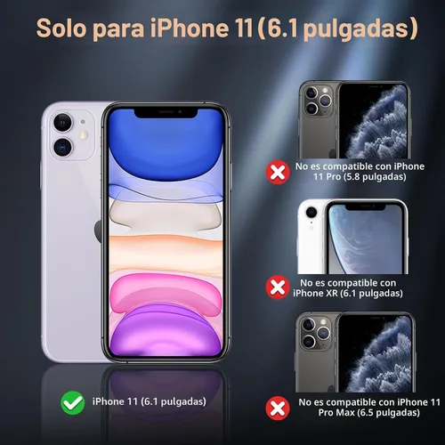 Vista 2 de SUPFINE Funda magnética para iPhone 11, color azul y morado Azul púrpura