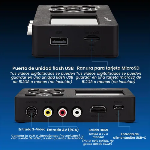 Vista 5 de ClearClick Convertidor de video a digital 2.0 (segunda generación) Edición Mini - Graba video de VCR, cintas VHS, AV, RCA, Hi8, videocámara, DVD