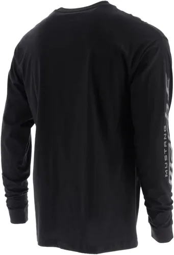 Vista 2 de Ford Camisa de manga larga con logotipo reflectante Mustang Mach-E para hombre, Negro carbón