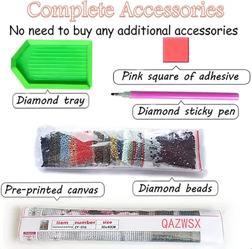 Vista 4 de QAZWSX Pintura de diamante redondo completo para adultos, diseño de perro Bulldog francés, bordado de cristal, manualidades por números, kit