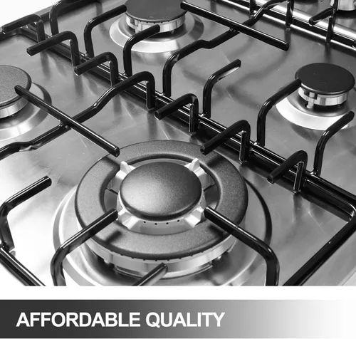 Vista 10 de Cocina de gas integrada de 24"x20" de 4 quemadores de acero inoxidable con kit de conversión NG/LPG, protección de termopar y fácil de limpiar