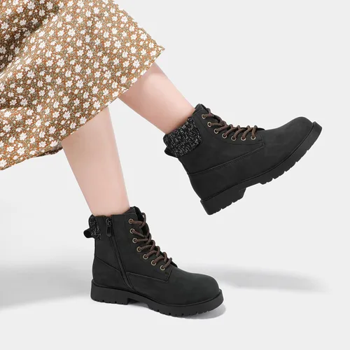 Vista 8 de Bacia Botas de combate para mujer, antideslizantes, botas de senderismo con suela de lengüeta y cremallera