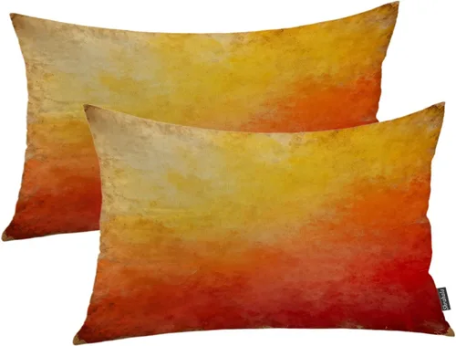 Vista 93 de Shrahala Juego de 2 fundas de almohada de mandala de color beige para exteriores, cuadradas, mandala, para interiores, de lino resistente al agua