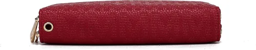 Vista 7 de MKF Collection Mia K - Cartera de pulsera para mujer, pequeña cartera de cuero vegano para tarjetas de crédito con cremallera y bolsillo