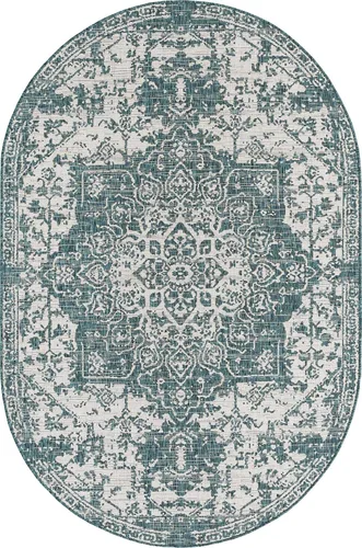 Vista 48 de Unique Loom Jill Zarin Jill Zarin Outdoor Collection - Alfombra Dubái (3 pies 3 pulgadas, redonda, rosa y aguamarina/azul claro)