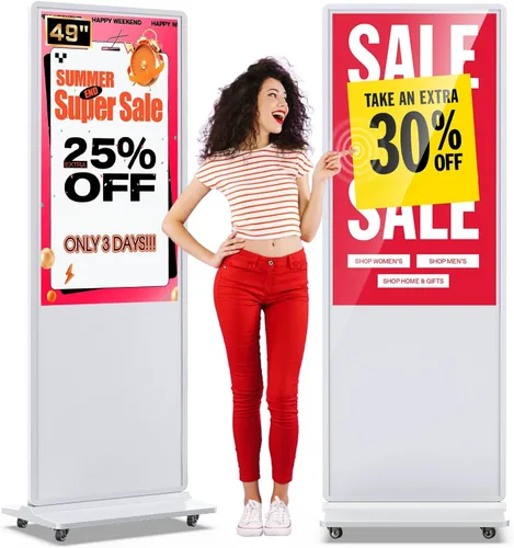 Vista 32 de MWE 32 pulgadas piso interior de pie señalización digital, sistema CMS, quiosco de exhibición de publicidad, pantalla LCD tótem comercial póster