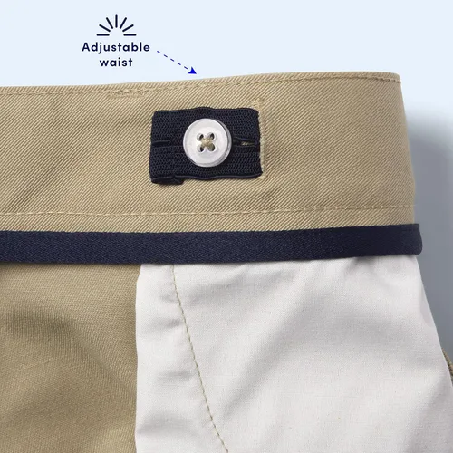 Vista 3 de French Toast Bermudas de sarga elástica con cintura ajustable para niñas