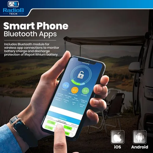 Vista 4 de Smart BMS 4S 12V Lifepo4 - Placa de protección de PCB para gestión de baterías de litio con cables de equilibrio y Bluetooth inalámbrico, soporta 4