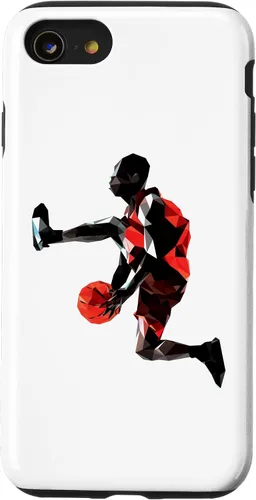 Vista 13 de Funda de baloncesto retro para iPhone 15 con diseño de jugador de baloncesto