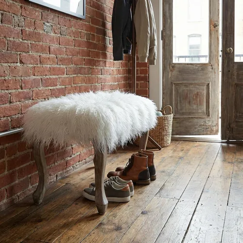 Vista 8 de Cortesi Home Harlow Bench Ottoman, 26 pulgadas, color blanco
