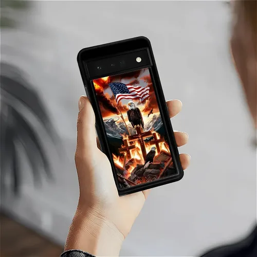 Vista 1965 de Compatible con Google Pixel 4A 5G Mobile Case Creative Acrylic Panel trasero Silicona Protección Grip especialmente diseñado para Google Pixel 4A 5G
