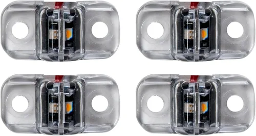 Vista 4 de The Trailer Parts Outlet - Luz de remolque lateral de guardabarros bicolor en miniatura resistente, paquete (2)