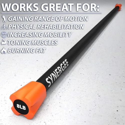 Vista 4 de Synergee - Juego de barras de entrenamiento con peso, varios pesos disponibles, acolchadas, para tonificar el cuerpo, ganar fuerza y mejorar