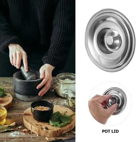 Vista 9 de DOITOOL - Cubierta para olla de condimento de acero inoxidable de 3.93 pulgadas, para uso en cocina, a prueba de explosiones, fácil de limpiar
