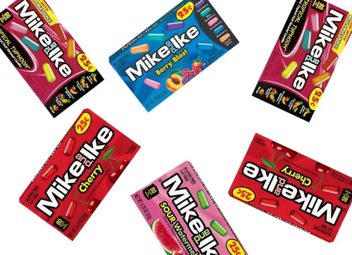 Vista 6 de Mike & Ike - Paquete variado de dulces masticables Berry Blast, Tropical, Sandía, Cereza, 0.78 onzas (paquete de 24)